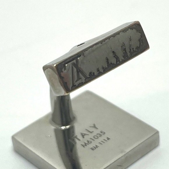 Authentic LOUIS VUITTON Damier 4 Boutong de Manchette Cufflinks cuffs Silver - Picture 5 of 6